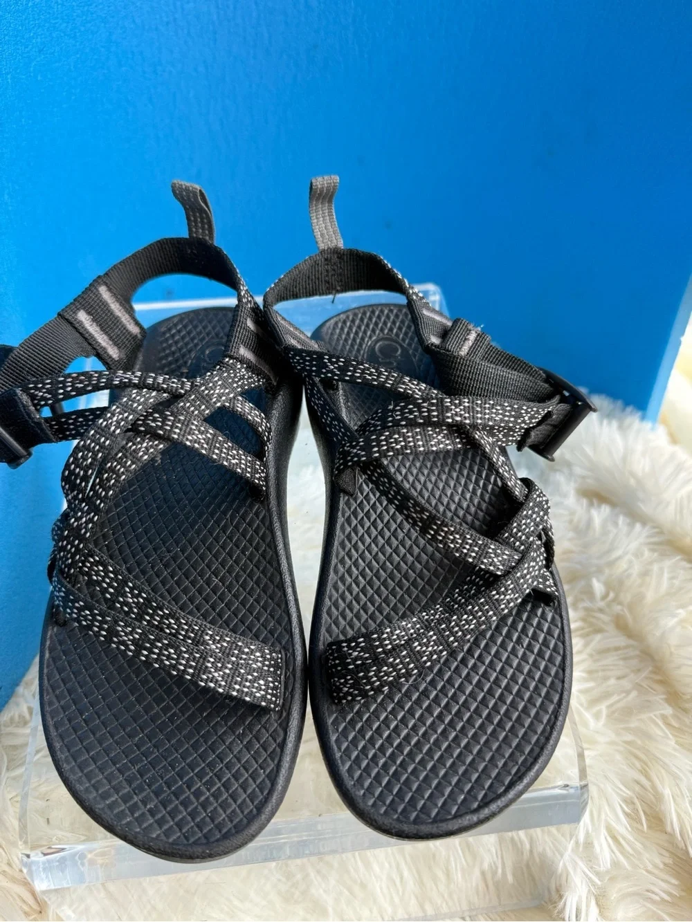 Chaco ZX/1 Ecotread kids' sandals featuring adjustable webbing straps